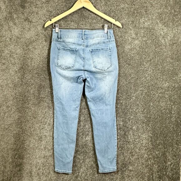 D. Jeans Women’s Skinny Jeans Blue Mid Rise Stretch Casual Light Wash Denim 6 - Picture 3 of 7